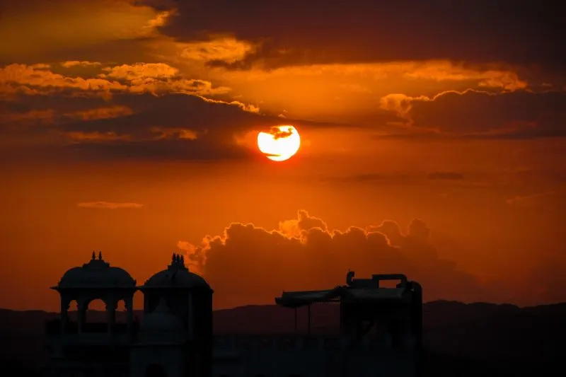 Sunset of wonders at Udaipur