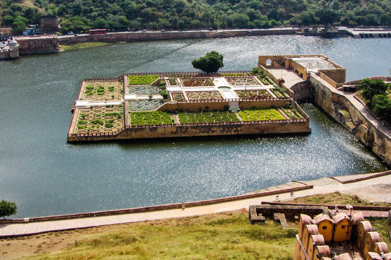 The water palace outside of Jaipur