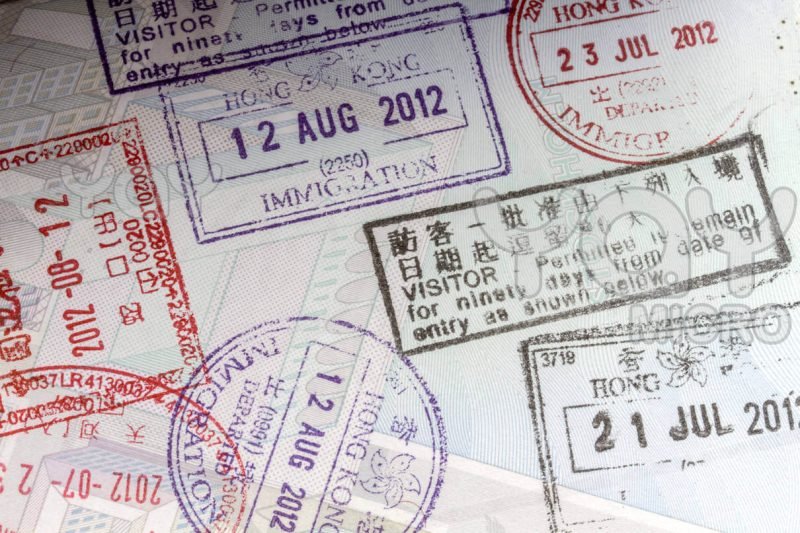 Passport stamps