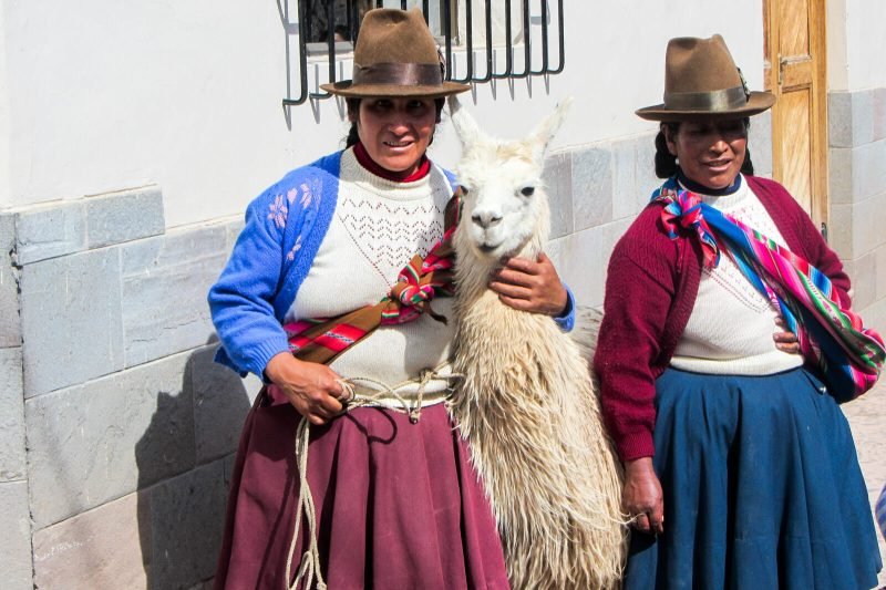 Inca ladies at Cusco, Peru