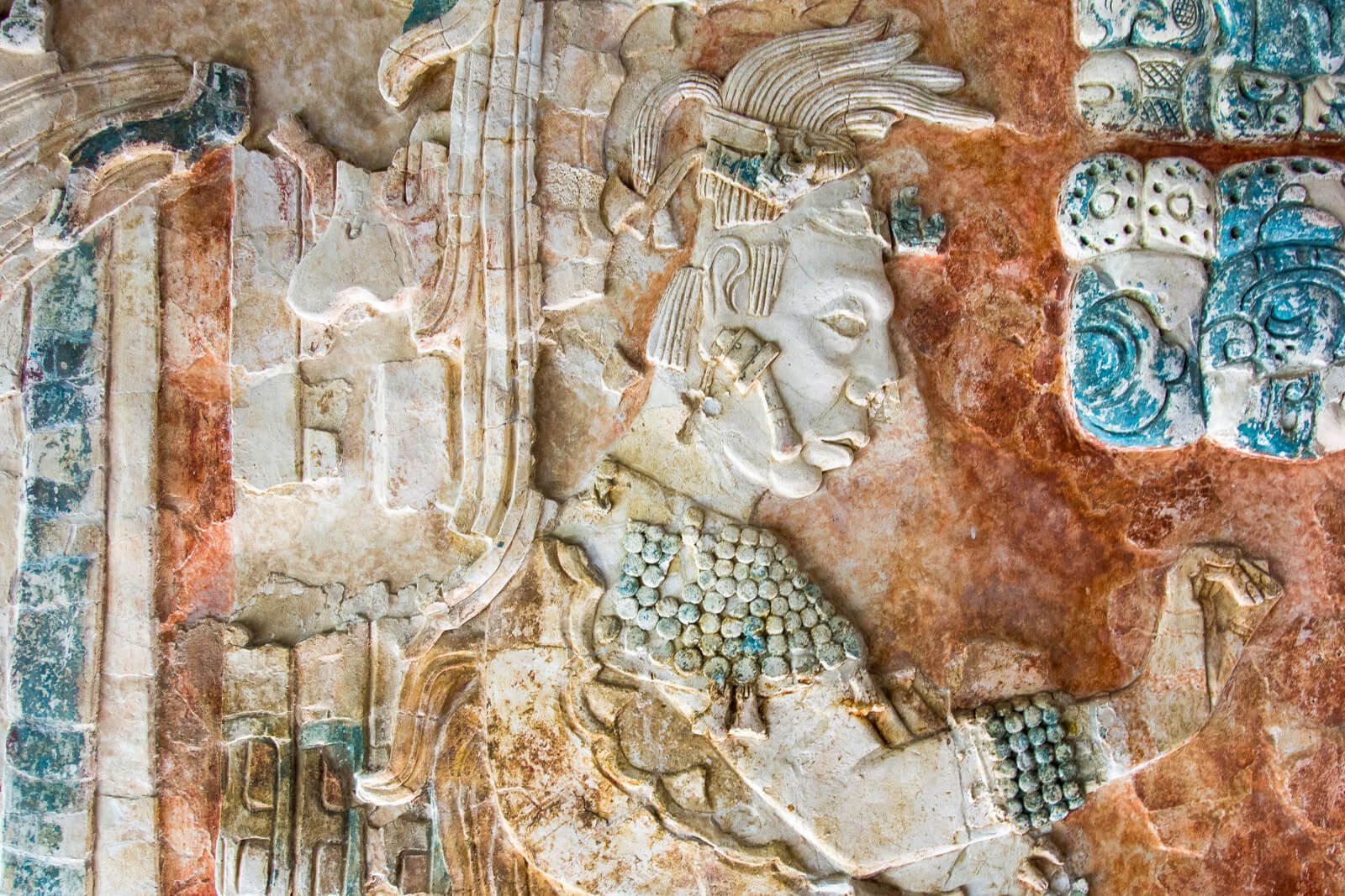 Mayan stelae at the Palenque Museum