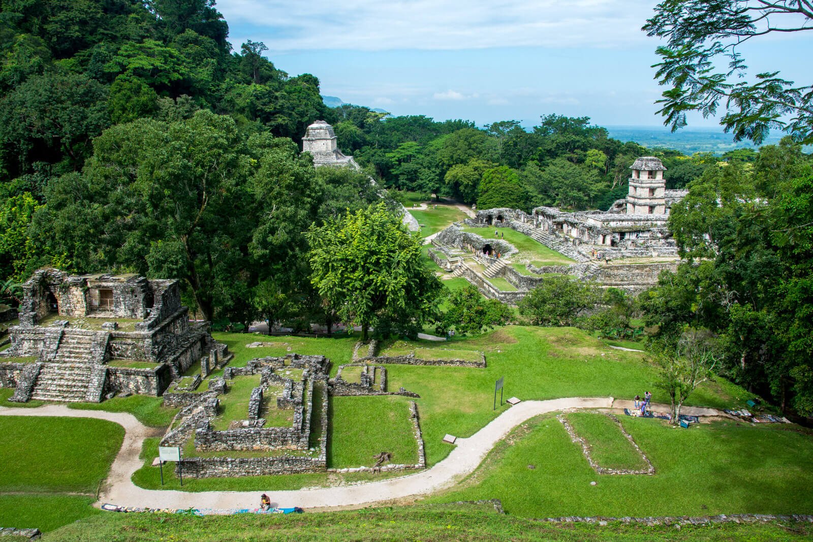 Panoramic view of Palenque's Pyramids