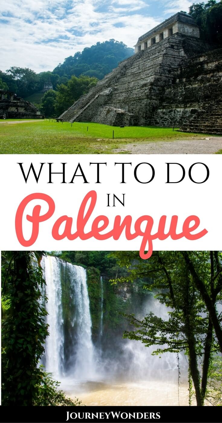 Located in the lush jungle of Chiapas, the Palenque Mayan Ruins will transport you back to Pre-Hispanic Mexico. Ready to explore it with the best tips? #Palenque #PalenqueChiapas #Chiapas via @journeywonders