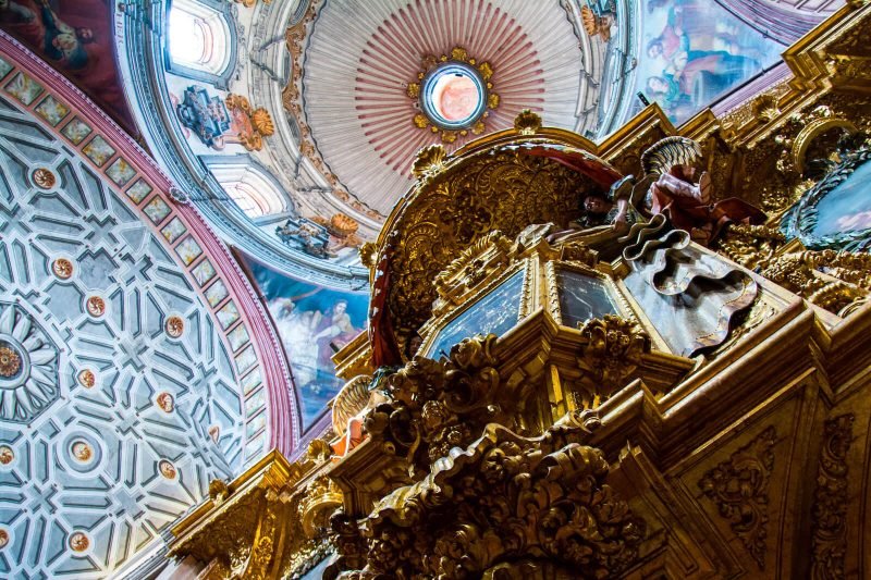 Inside of one of Queretaro City's churches