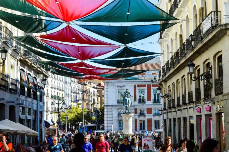 Puerta del Sol in Madrid, Spain