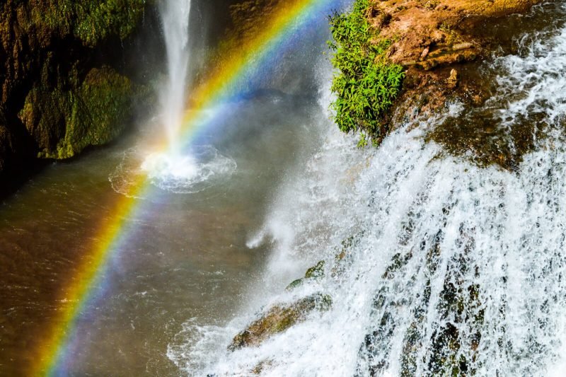 Rainbows at the Ouzoud Waterfalls