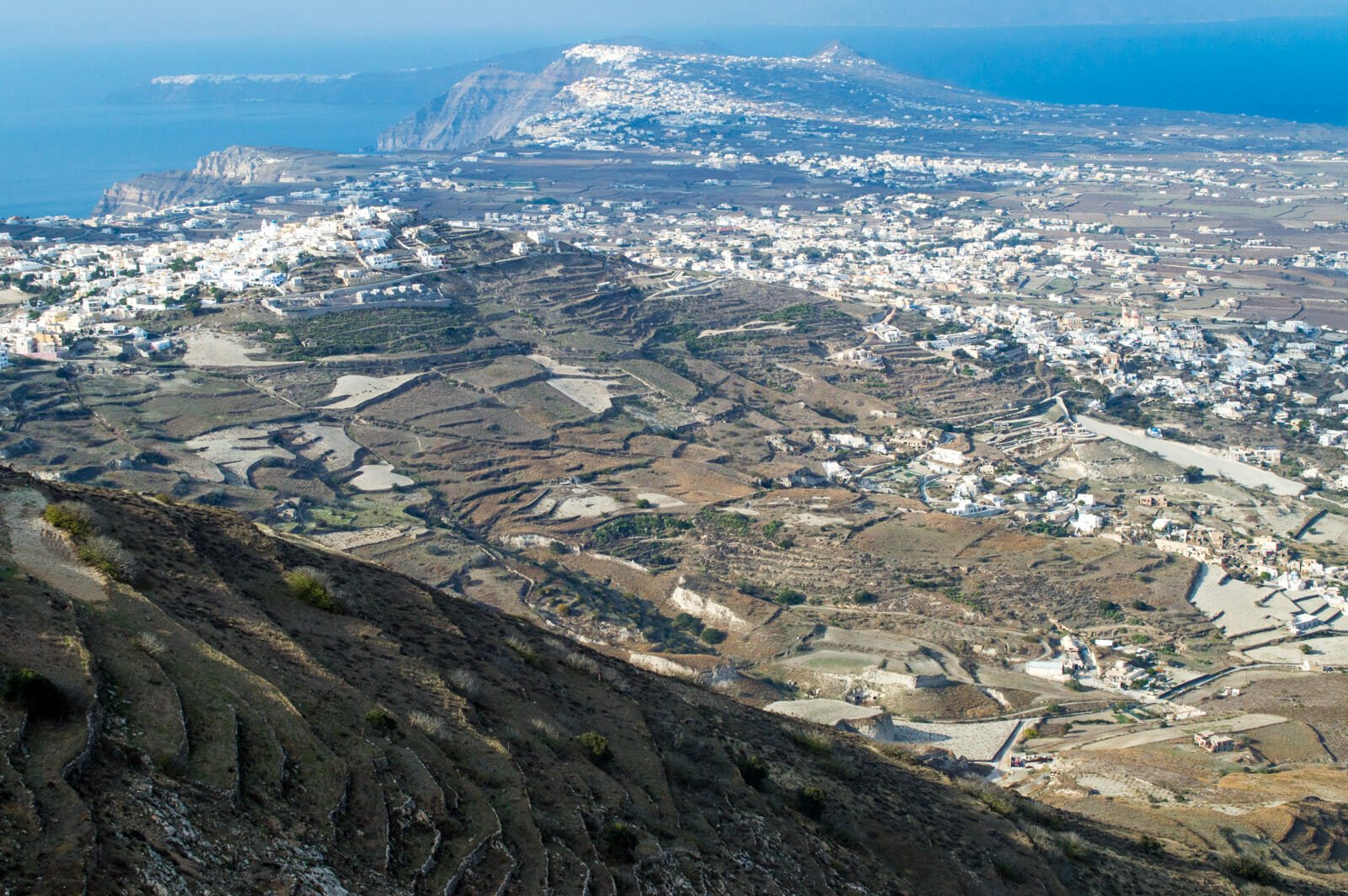 Panoramic view of Santorini