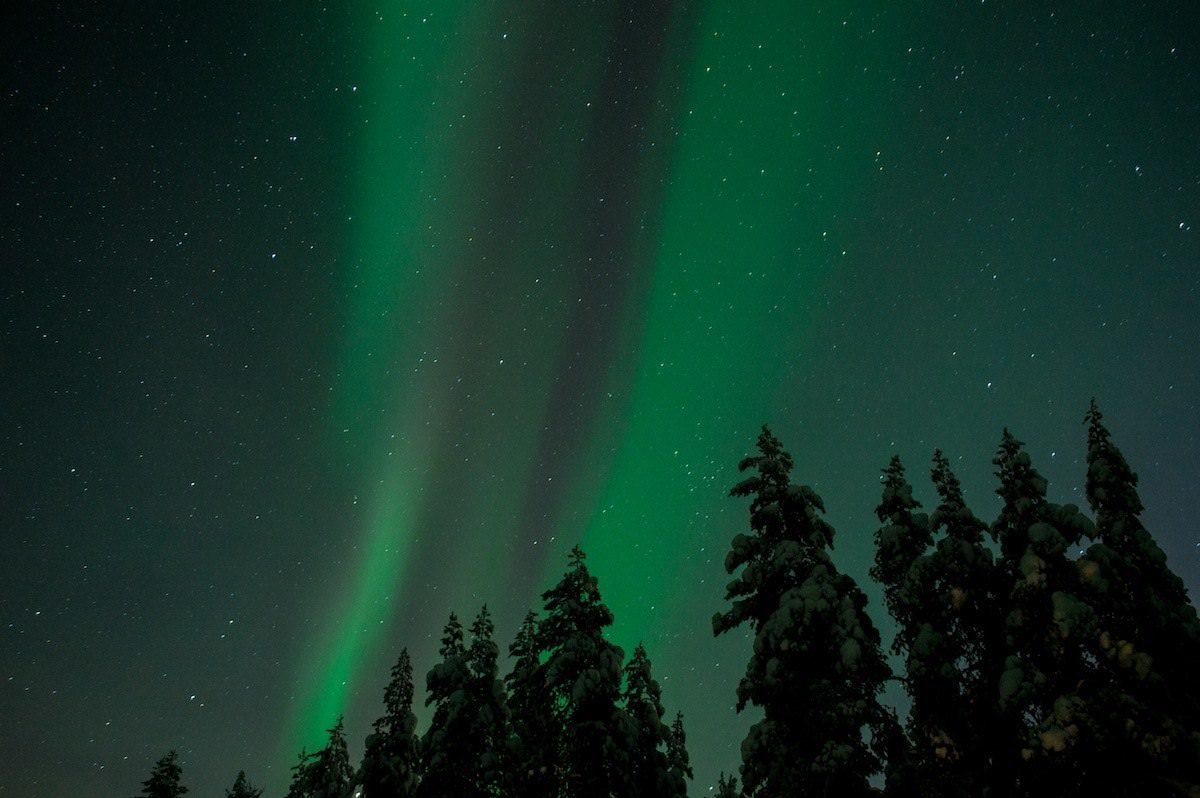 Aurora Borealis and the Starry Sky