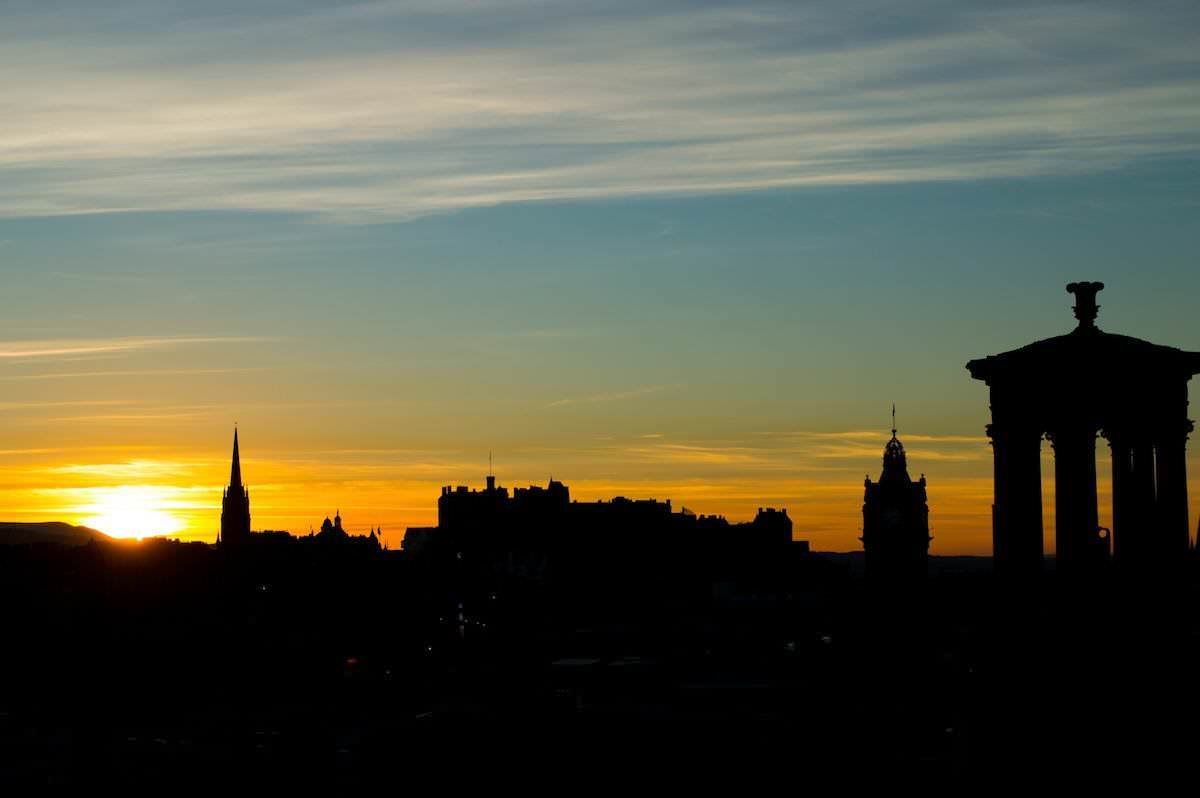 Last sunset of 2014 at Edinburgh