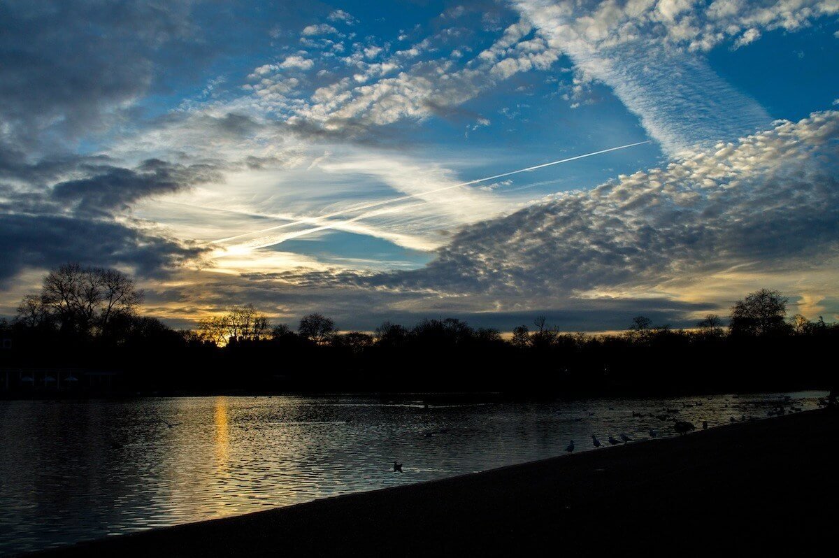 Sunset at Hyde Park, London