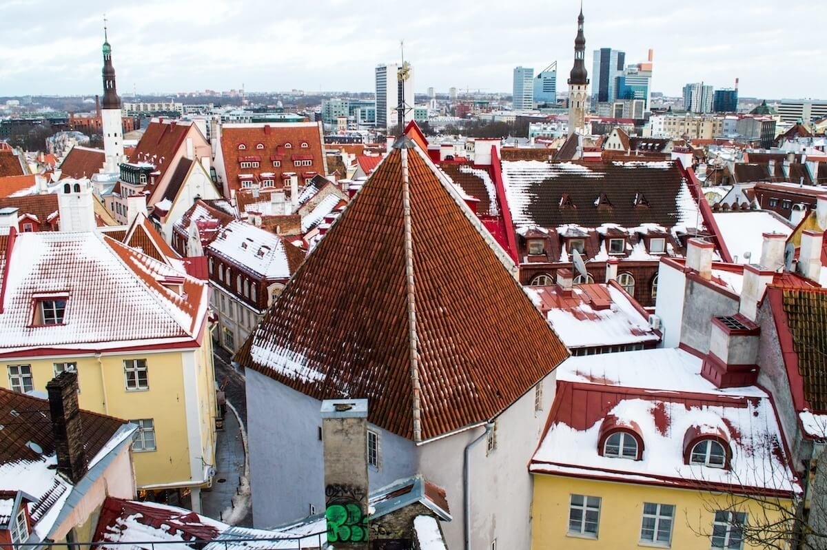 The orange rooftops of Tallinn