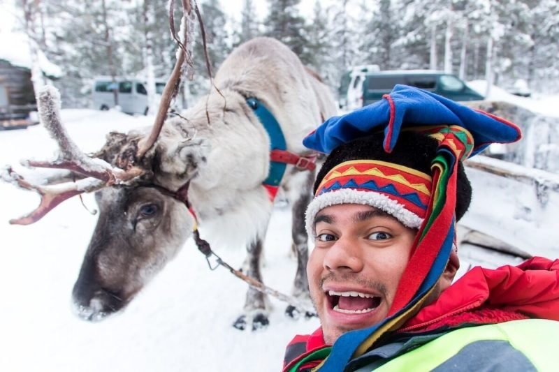 Sami Reindeer Selfie