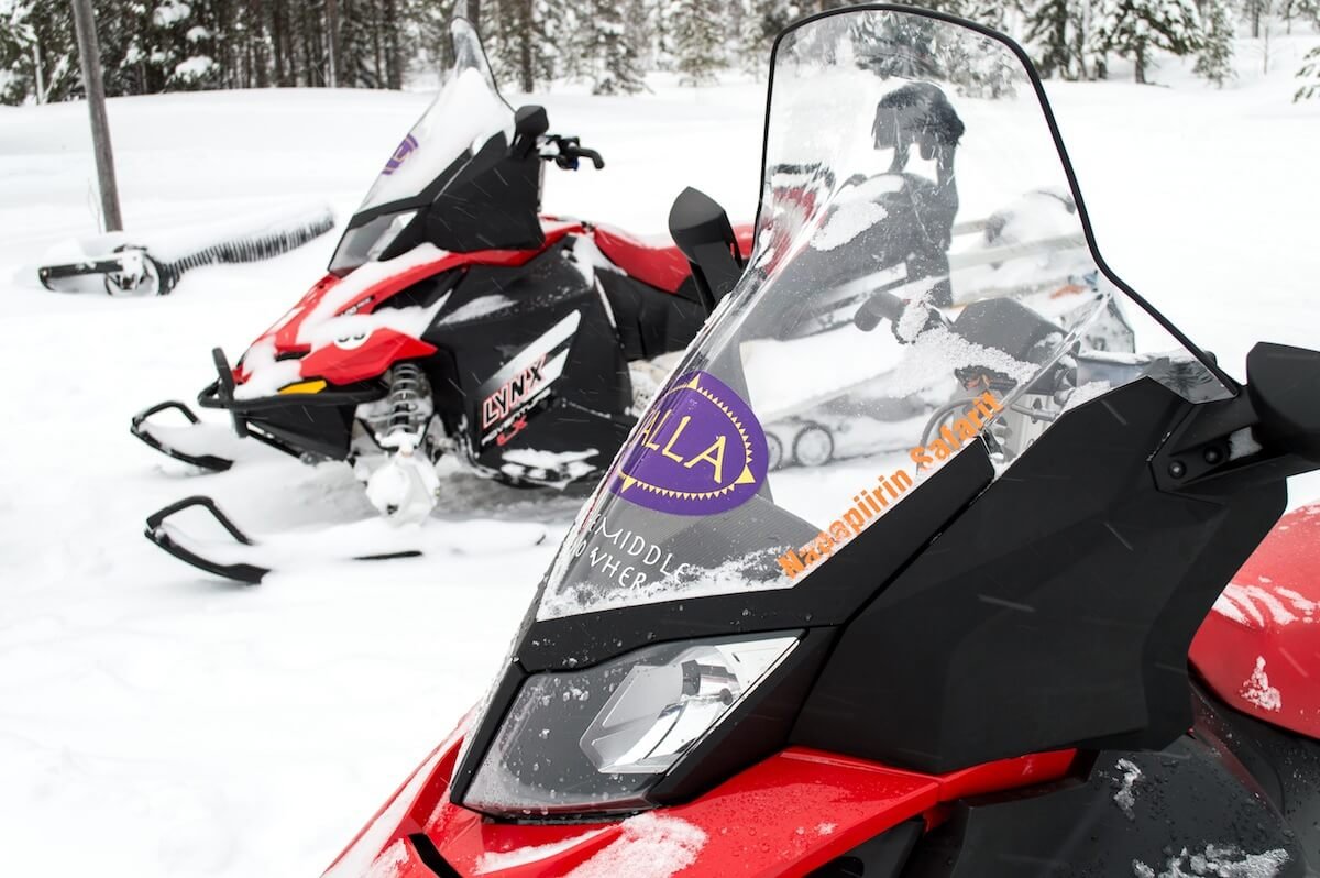 Snowmobiles in the middle of Nowhere