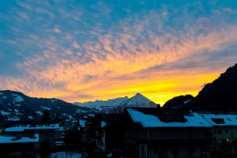 Sunset at Interlaken, Switzerland