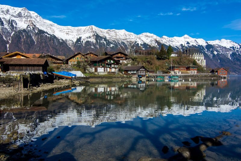The town of Iseltwald Switzerland