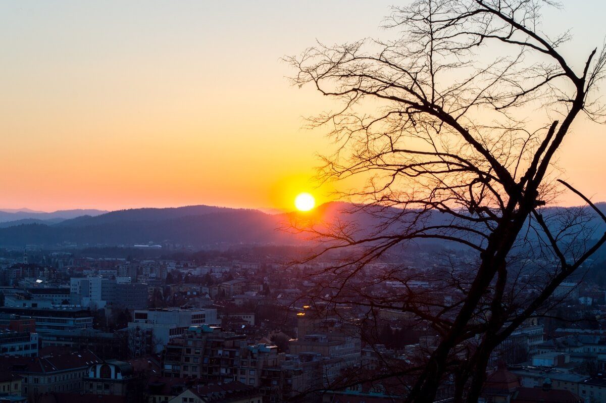 Epic Sunset at Ljubljana