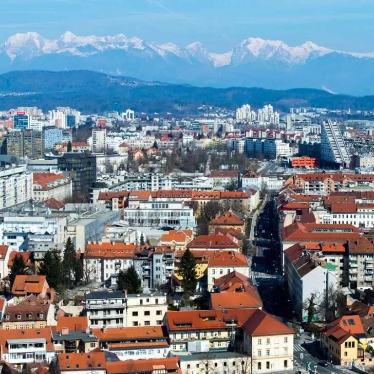 Ljubljana as seen from the Castle
