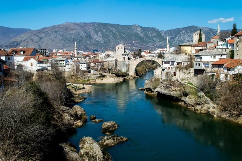 Panoramic view of Mostar, Bosnia