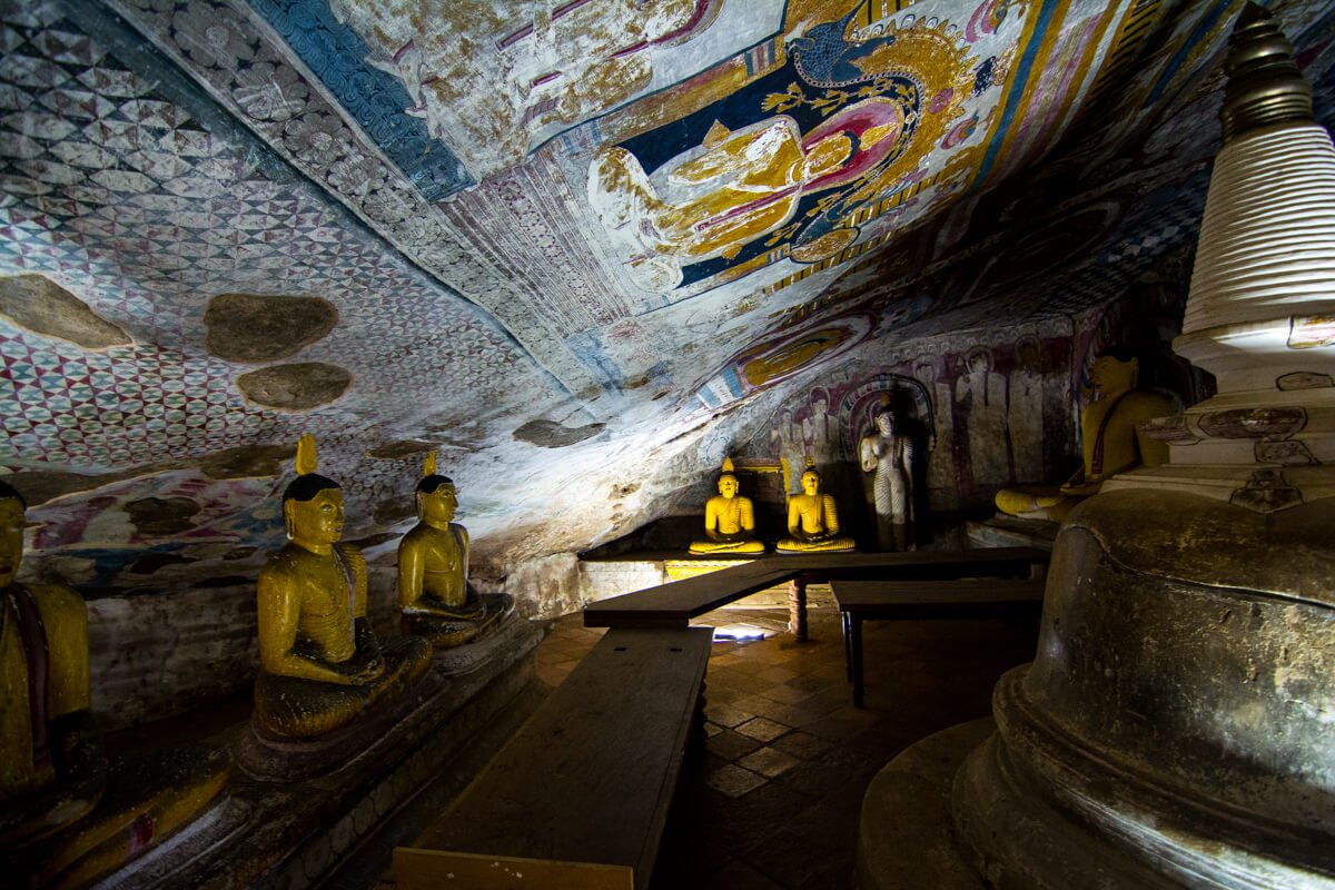 2000 Year Old Murals at the Dambulla Cave Temple