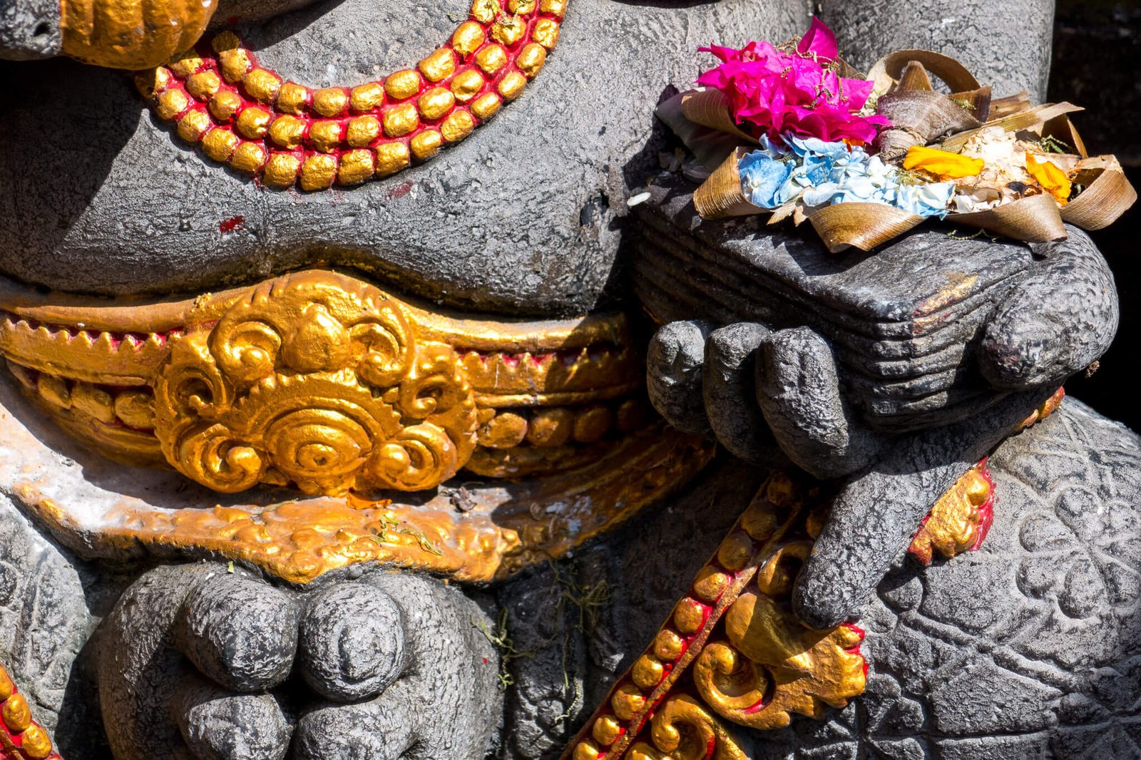 Buddhist statue in one of the many Bali temples