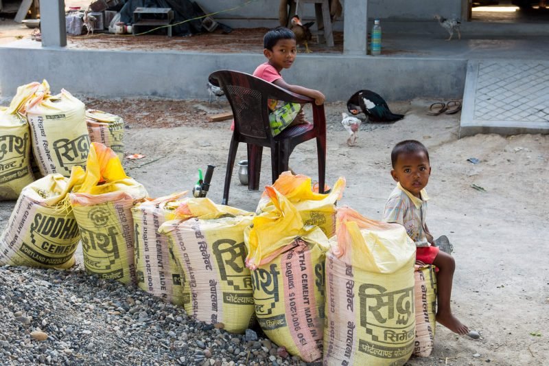 Cute local kids in the countryside of Nepal