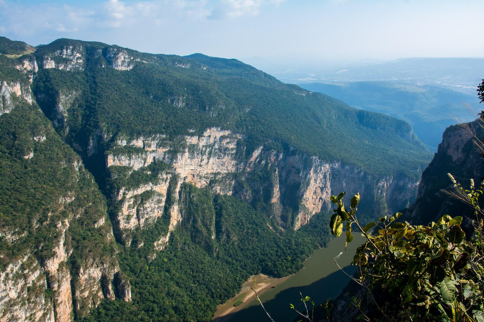 Panoramic view of the Sumidero Canyon from one of the viewpoints