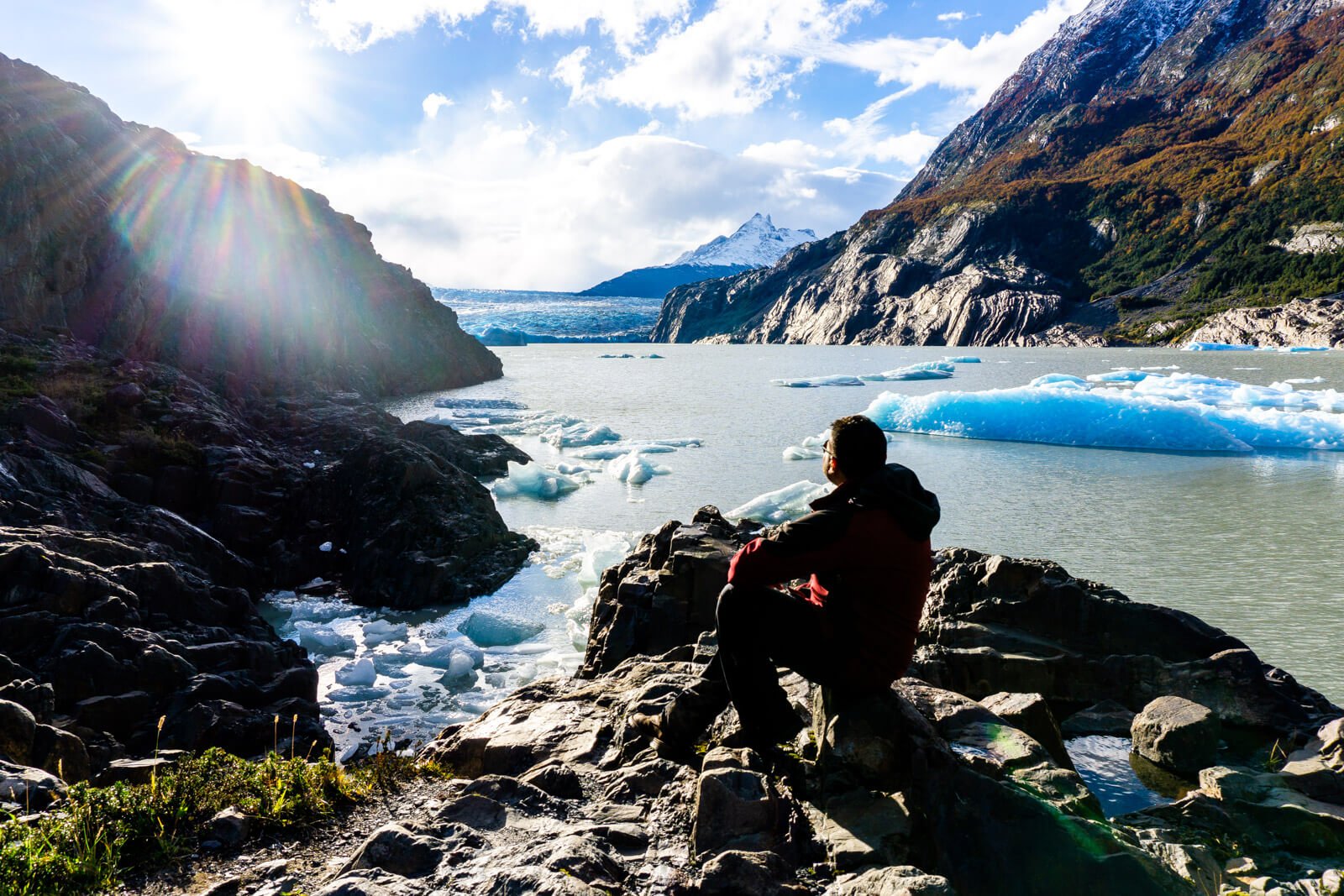 The Man of Wonders at Glacier Grey in Torres del Paine
