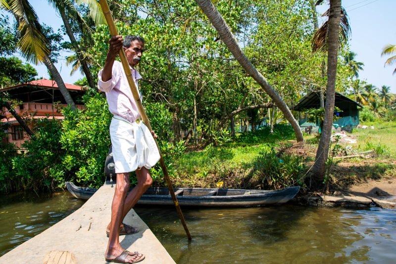 The backwaters of Kerala near Fort Kochi