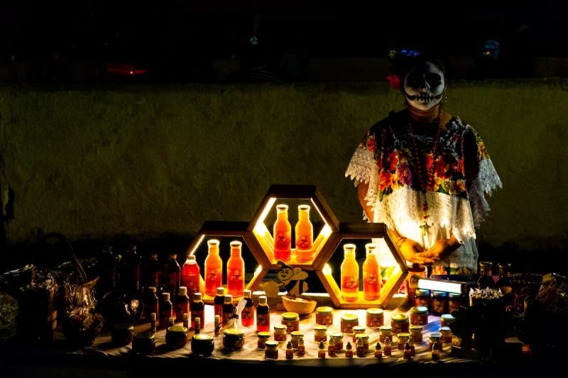 Dia de Muertos market near Merida