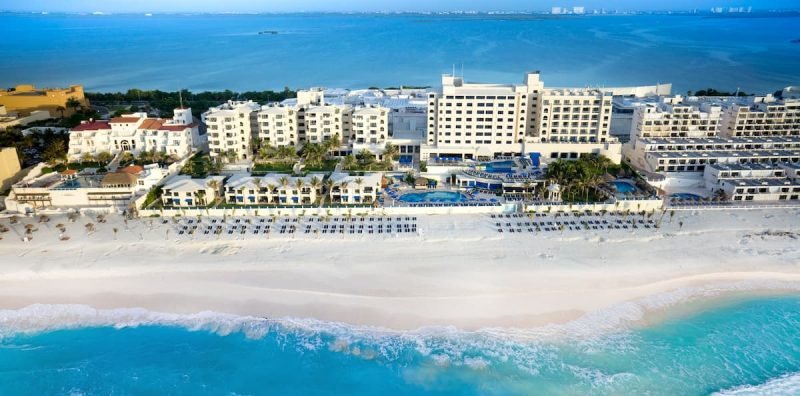Aerial View of Barcelo Hotel in Cancun