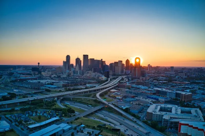 Sunset in Dallas, Texas