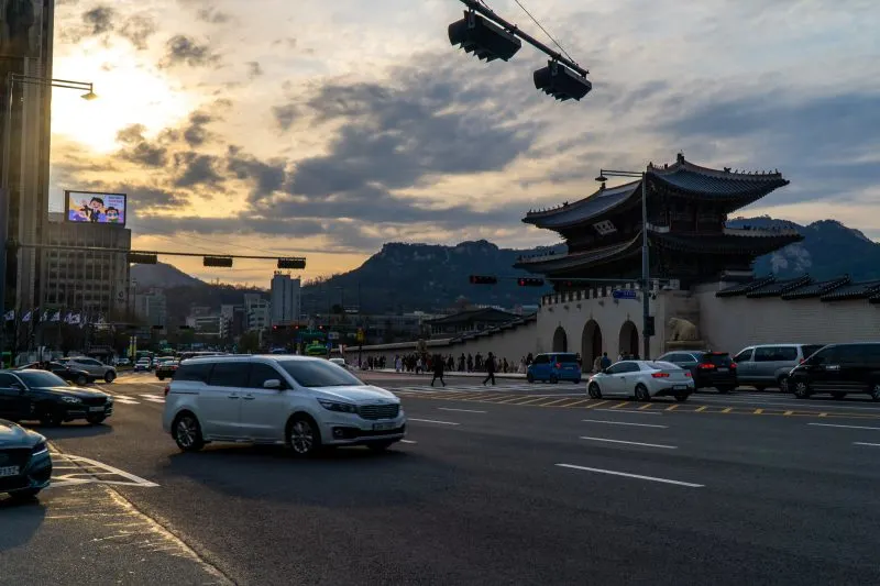 Sunset in Seoul, South Korea