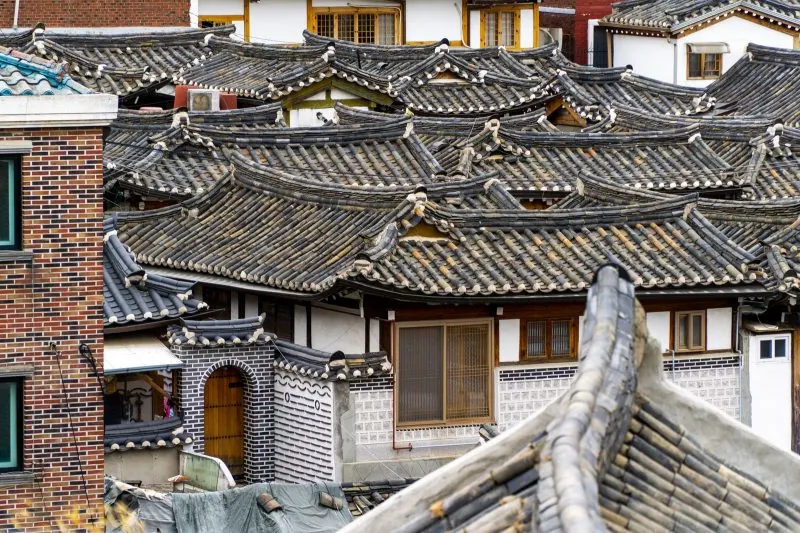 Traditional rooftops of South Korea