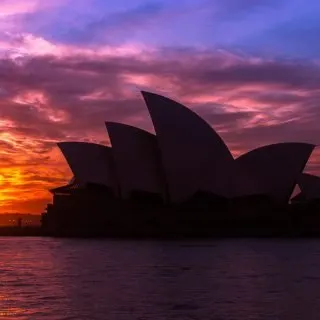 Sunset over Sidney Australia