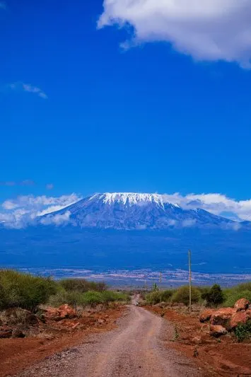 The road to Mount Kilimanjaro The road to Mount Kilimanjaro