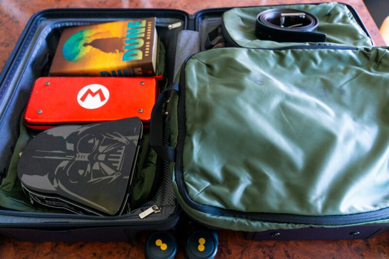 The inside of the Level 8 Textured Backpack