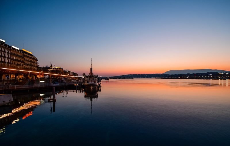 Lake Geneva in Switzerland