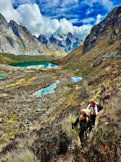 Huayhuash Circuit, Day 3 - hiking Camp Carhuacocha to Huayhuash, hiking to pass