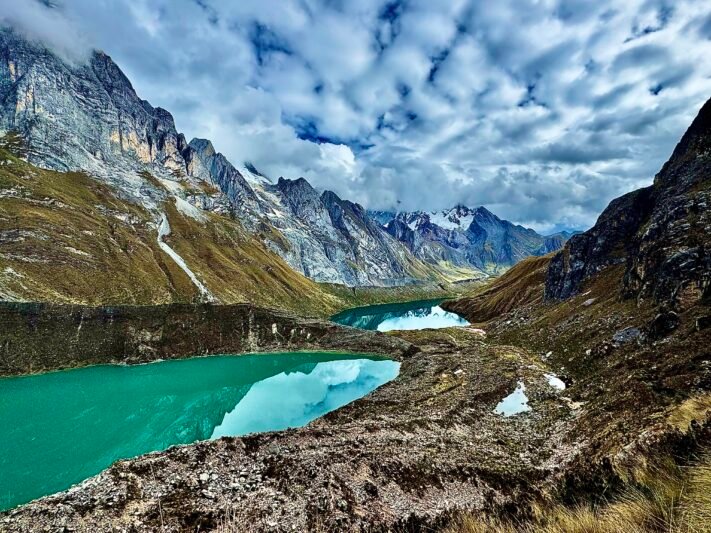 Huayhuash Circuit, Day 3 - hiking Camp Carhuacocha to Huayhuash, view from lookout on hike to first pass (2)