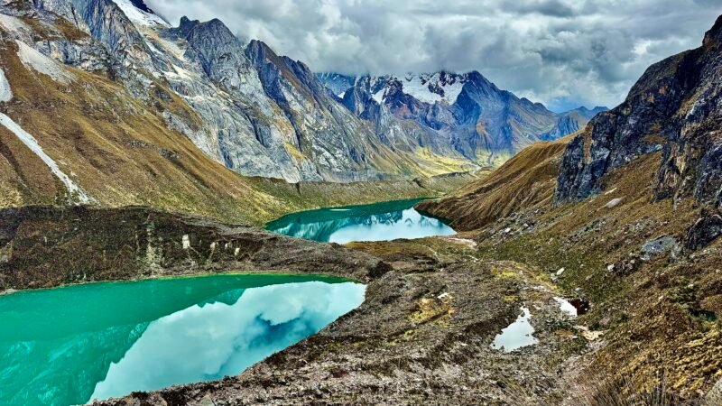 Huayhuash Circuit, Day 3 - hiking Camp Carhuacocha to Huayhuash, view from lookout on hike to first pass (4) (1)